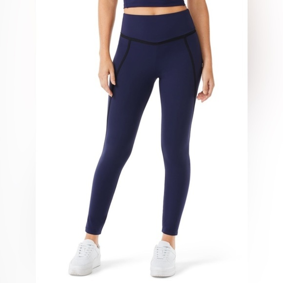 sofia by sofia vergara Pants - Sofia Active by Sofia Vergara Women's Lux Navy High Waist Compression Leggings